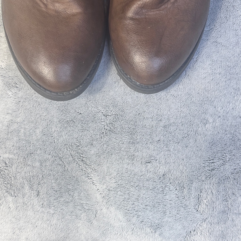 Mossimo Supply Co. Dark Brown Knee High Boots - Lace Up Back Detail - Size 7 - Picture 5 of 10